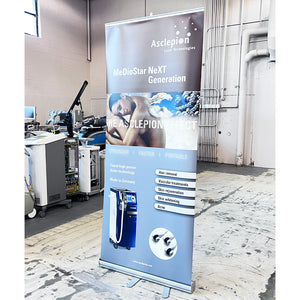 Asclepion MeDioStar NeXT Generation Office Marketing Banner 80in x 32.5in