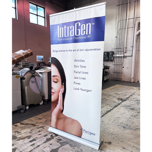 Perigee IntraGen Non-Invasive Fractional RF Office Marketing Banner 80 x 38.5in