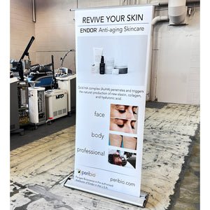 Peribio ENDOR Revive Your Skin Anti-Aging Skincare Marketing Banner 73 x 29.5in