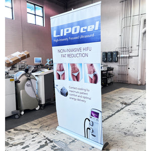 Jeisys LIPOcel High-Intensity Focused Ultrasound Marketing Banner 80in x 38.5in