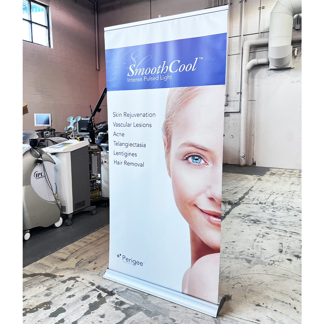Perigee SmoothCool Intense Pulsed Light Office Marketing Banner 80in x 38.5in