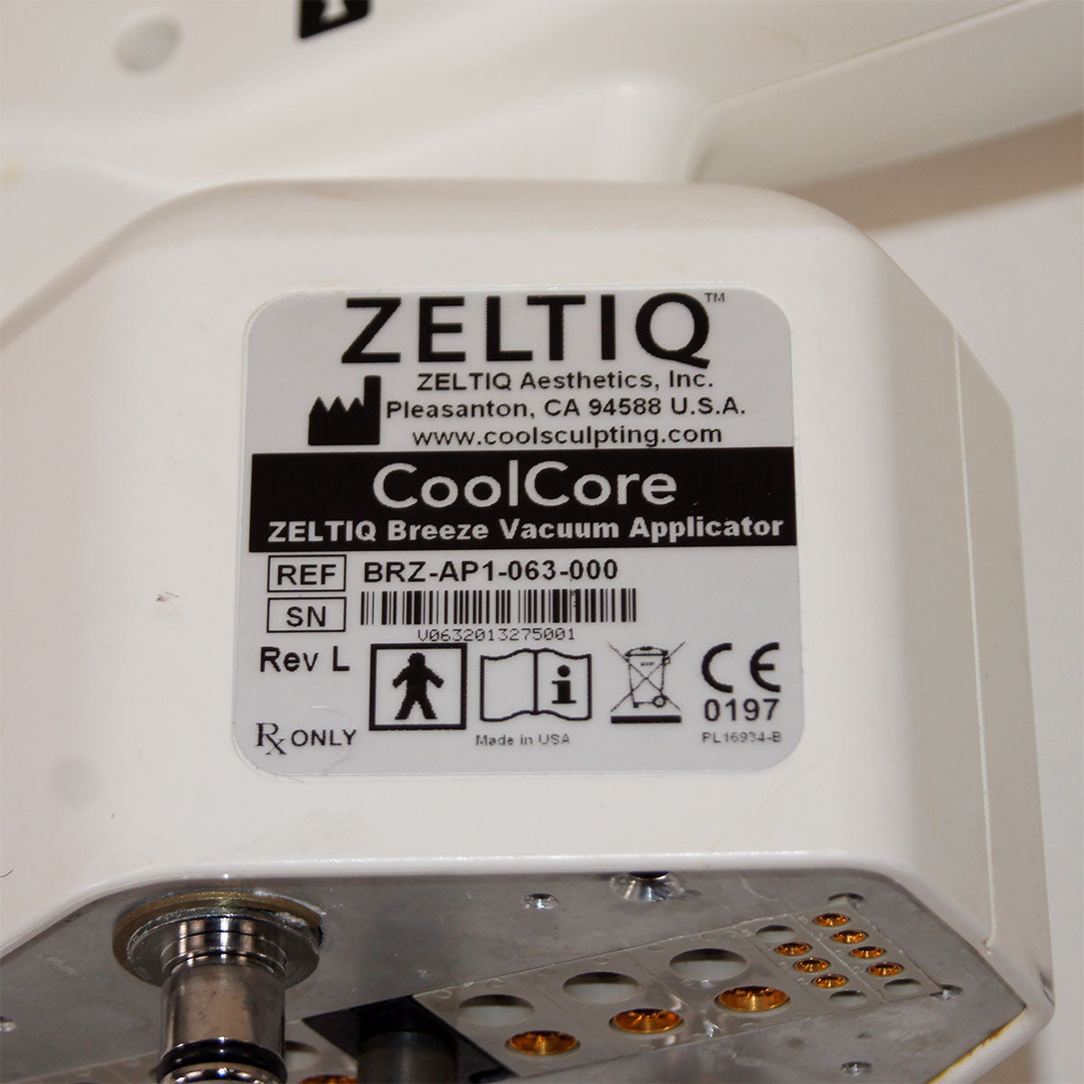 2013 Zeltiq CoolSculpting CoolCore Breeze Vac Applicator BRZ-AP1-063-000 (EM)