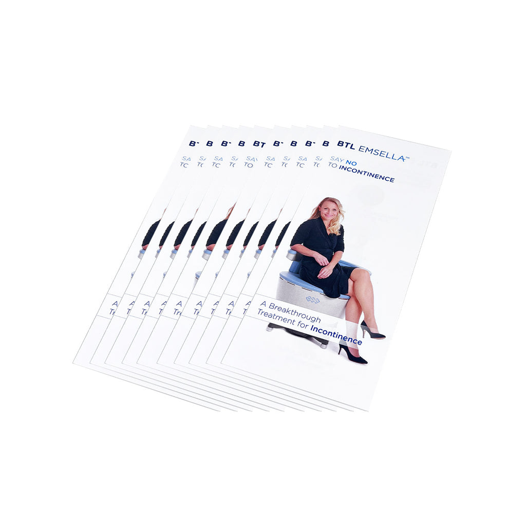 BTL Emsella "SAY NO TO INCONTINENCE" Office Marketing Info Brochure x10 pcs