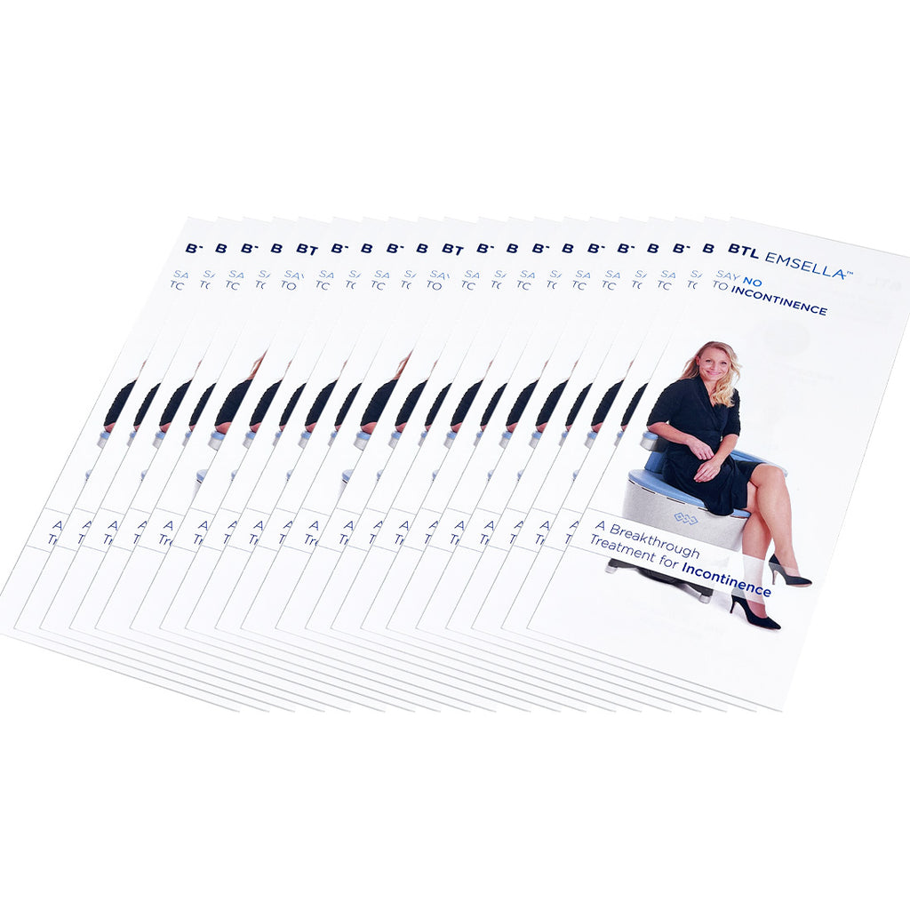 BTL Emsella "SAY NO TO INCONTINENCE" Office Marketing Info Brochure x20 pcs