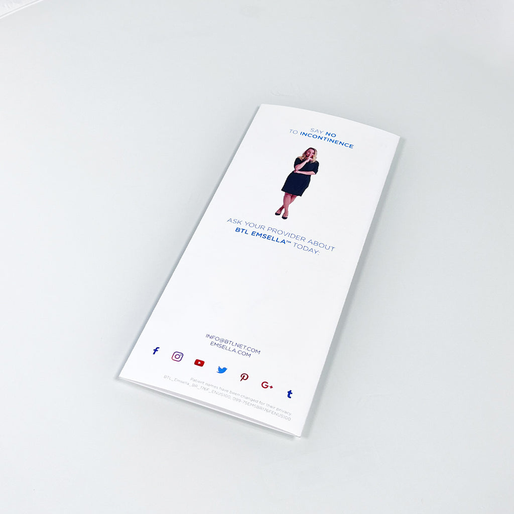 BTL Emsella "SAY NO TO INCONTINENCE" Office Marketing Info Brochure x23 pcs