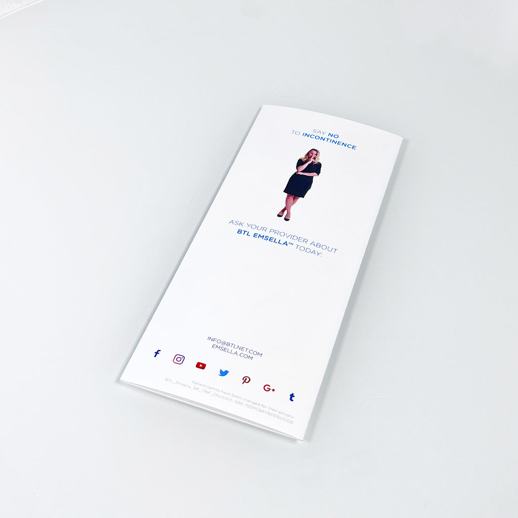 BTL Emsella "SAY NO TO INCONTINENCE" Office Marketing Info Brochure x7 pcs