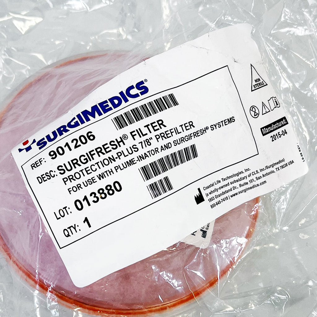 Surgimedics Surgifresh Filter 7/8" PreFilter Plume-Inator 901206 NEW (x1 Pc)