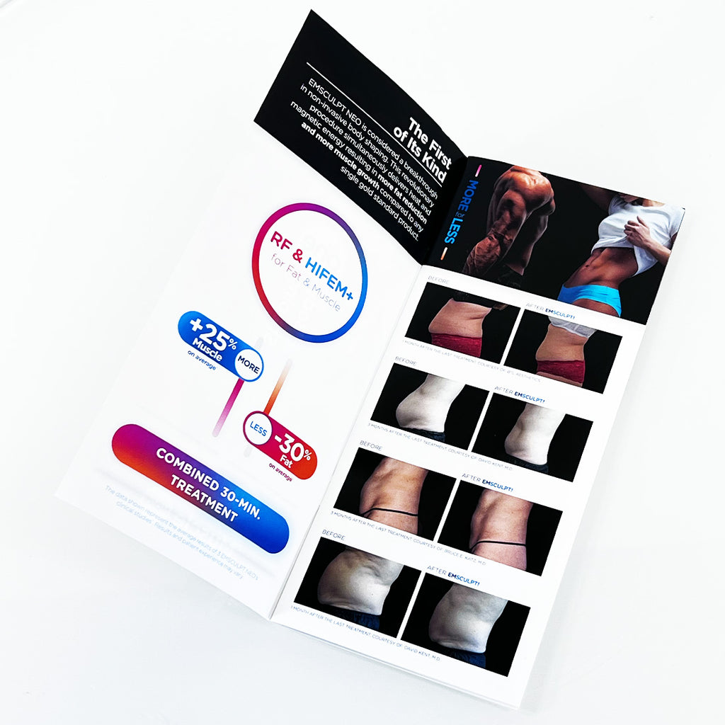 BTL EMSculpt NEO RadioFrequency Office Merchandising Brochure Pamphlets LOT of 5