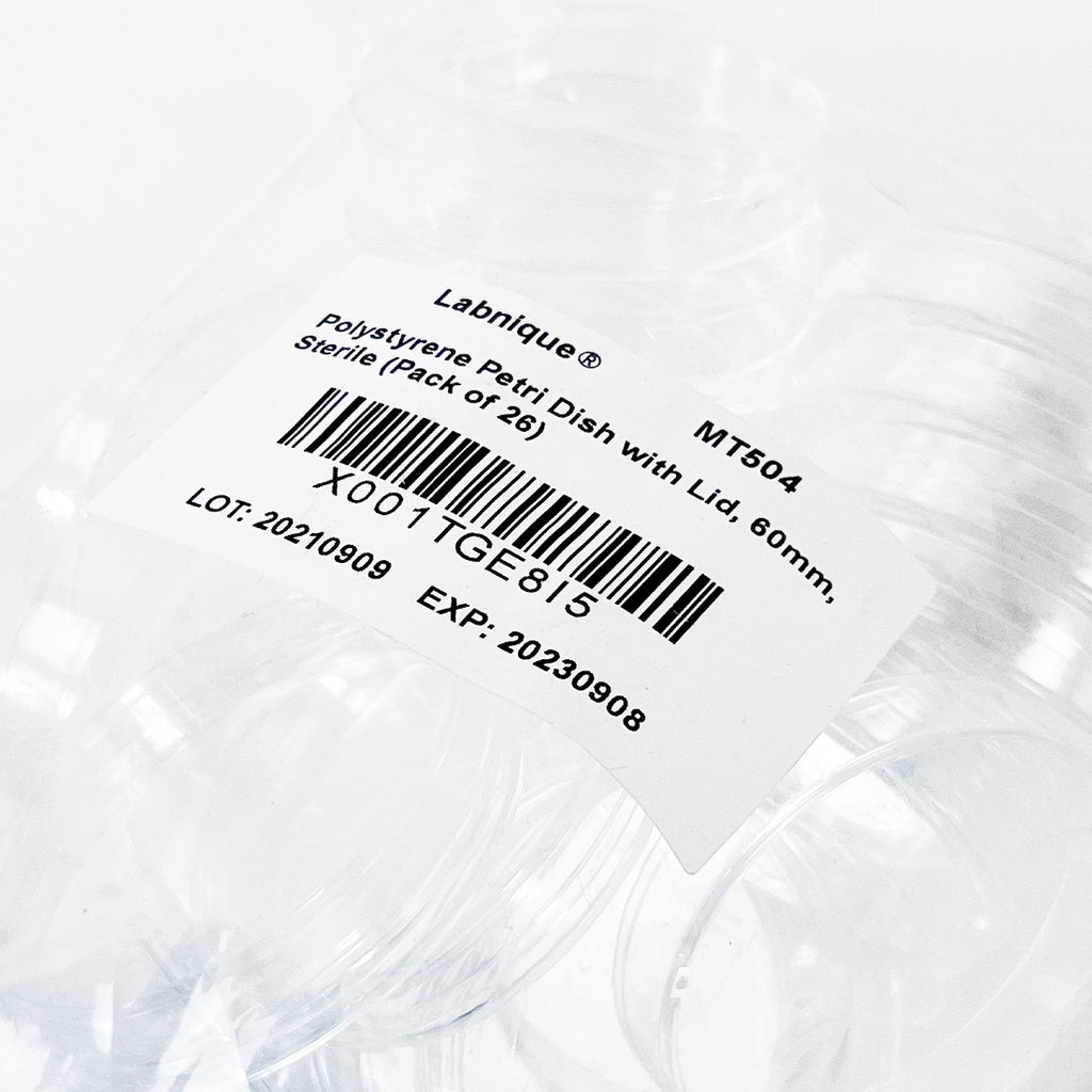 Polystyrene Petri Dish w/Lid 60mm Labnique MT504 (Lot of 18)