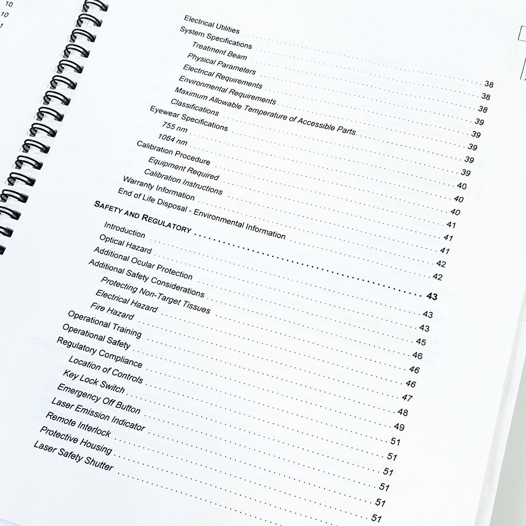 Cutera Excel HR Laser Operator Manual User Operations Guide Booklet D1492
