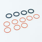 Lutronic Laser Red Rubber 15/16" OD - Black Plastic 1" OD O-Ring LOT of 12 Total