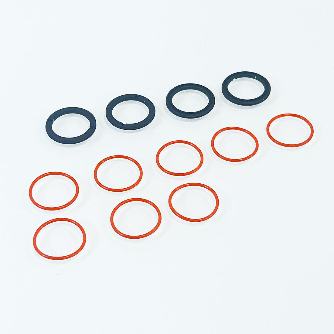 Lutronic Laser Red Rubber 15/16" OD - Black Plastic 1" OD O-Ring LOT of 12 Total