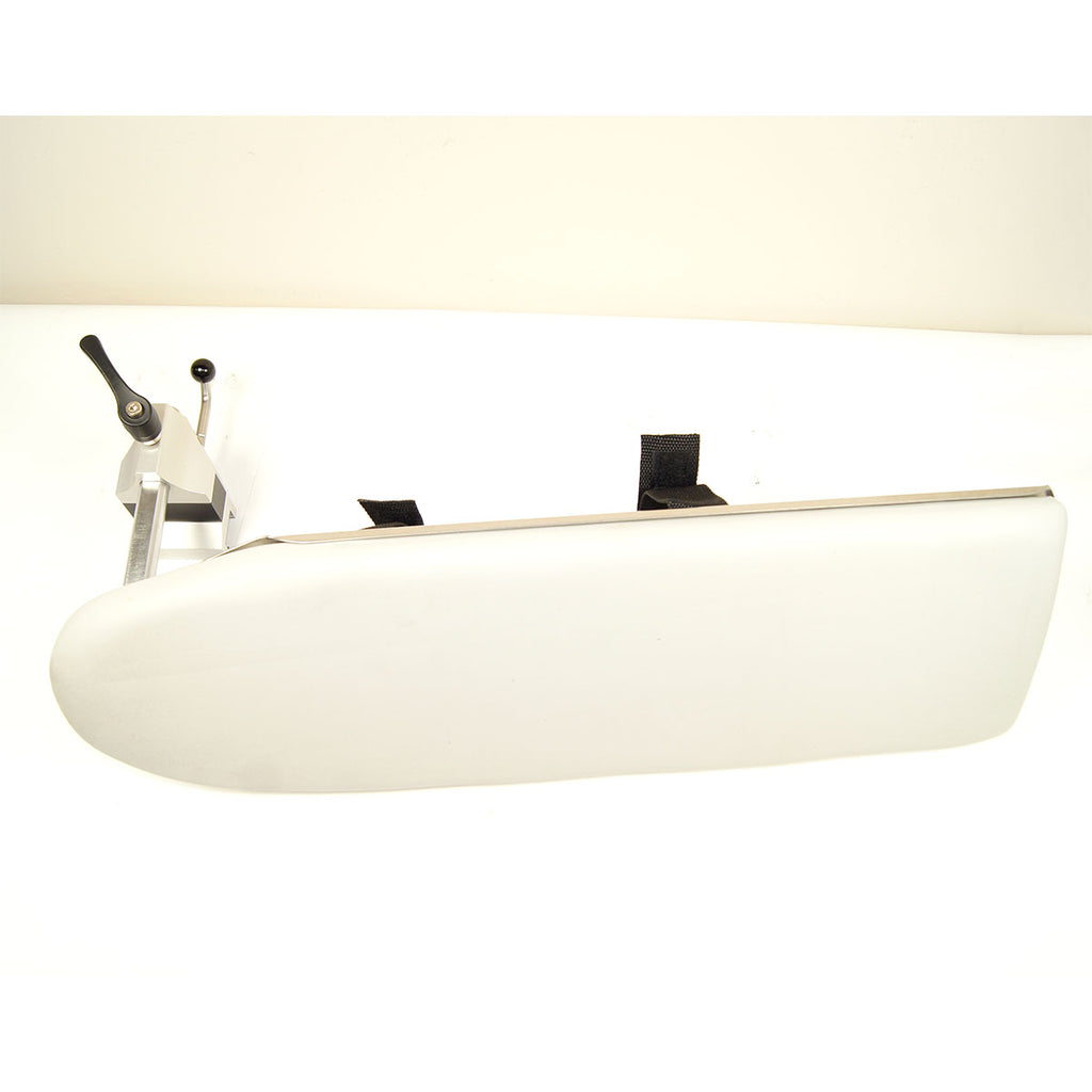 MidMark Exam Table ArmBoard Attachment w/ Clamp and Full Range Articulation Grey