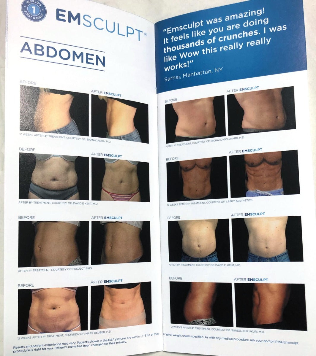BTL EMSculpt Build Muscle & Sculpt Your Body Brochure 799-75EMCTATENS100 10-Pack