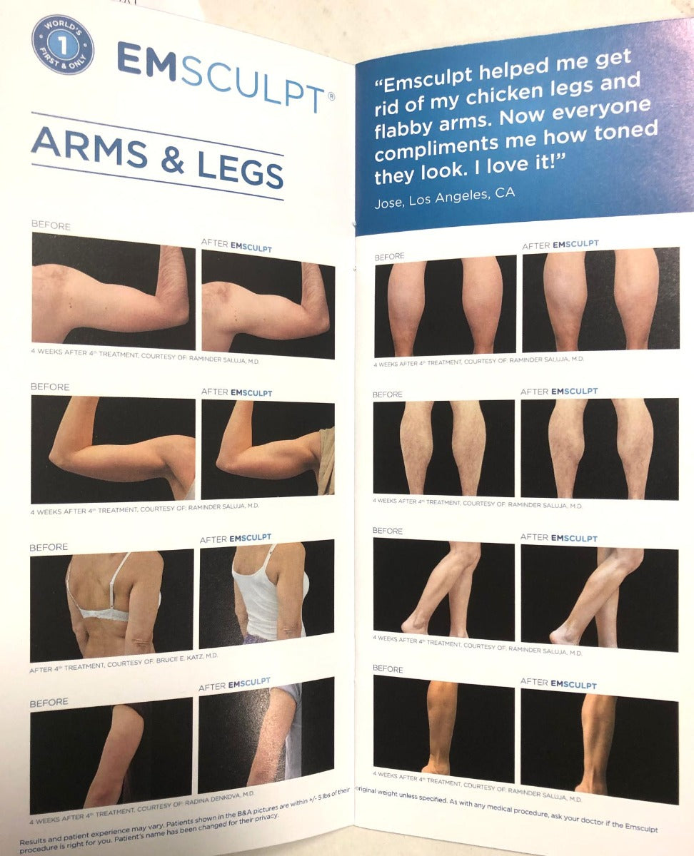 BTL EMSculpt Build Muscle & Sculpt Your Body Brochure 799-75EMCTATENS100 10-Pack