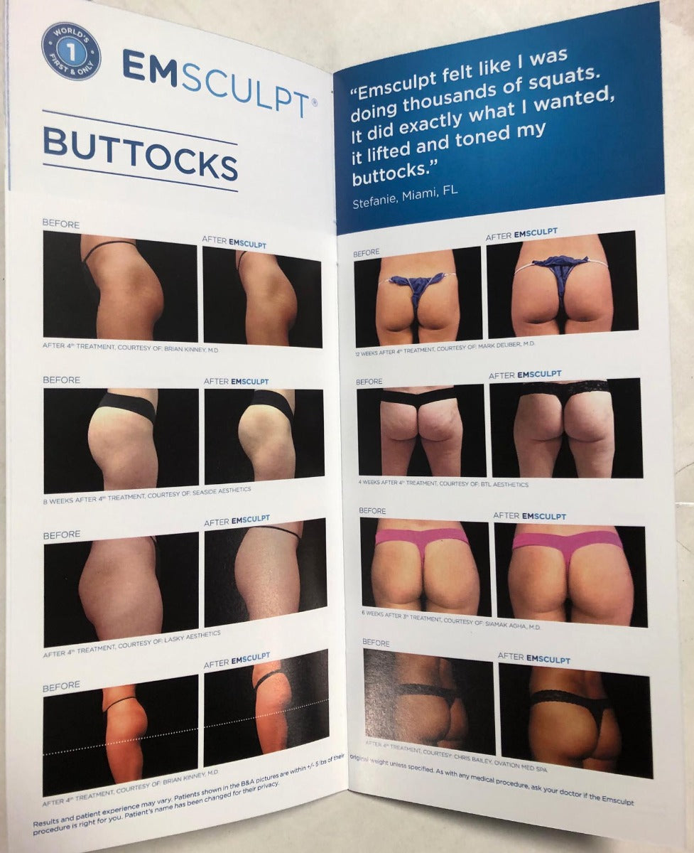 BTL EMSculpt Build Muscle & Sculpt Your Body Brochure 799-75EMCTATENS100 10-Pack