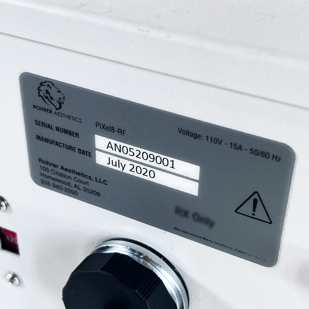 2020 Rohrer Aesthetics Pixel8-RF Radio Frequency Microneedling Tabletop Station