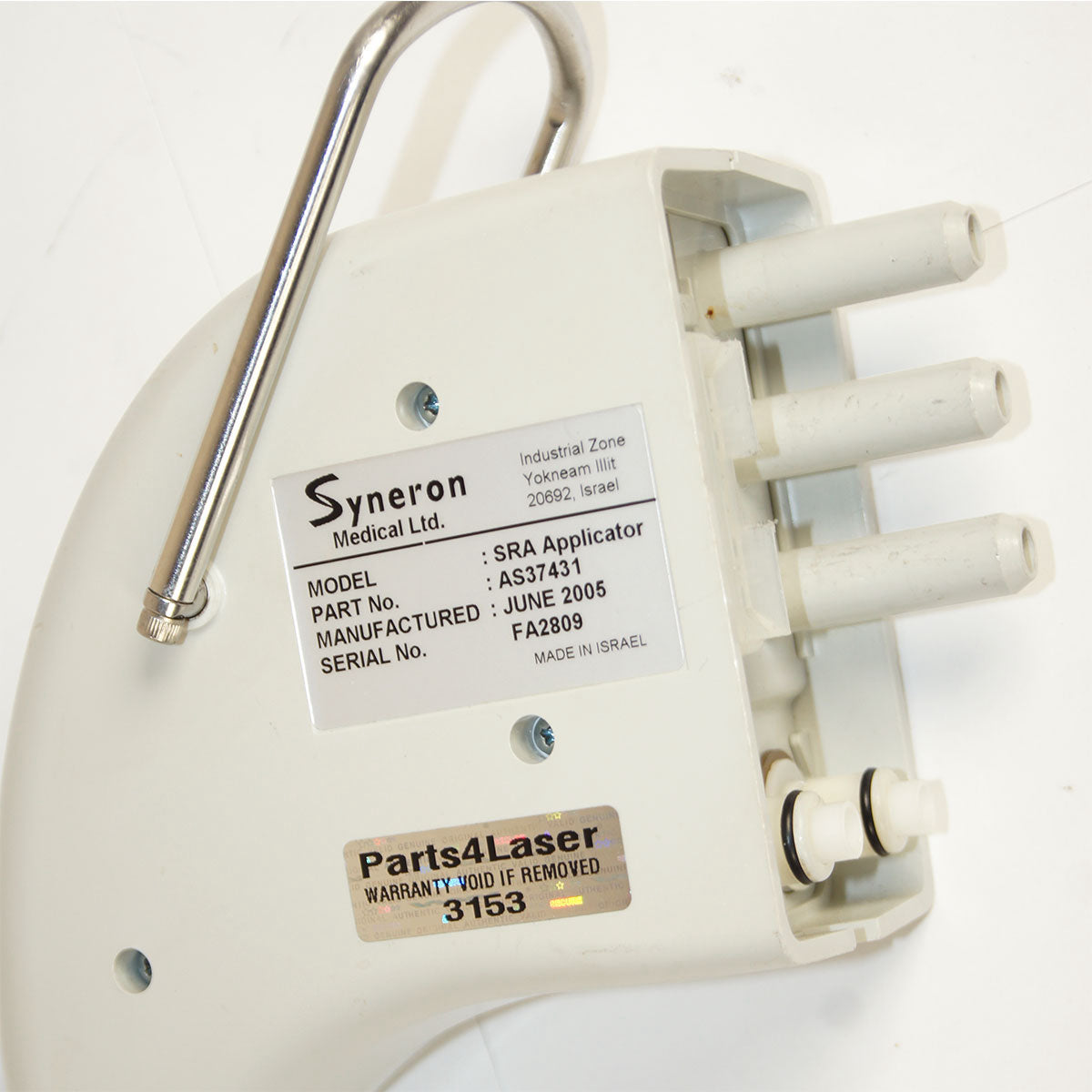 Syneron elos Galaxy SR SRA Applicator Handpiece AS37431 Complete Parts As-Is