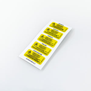 Laser Device Warning 3 Sticker Labels Languages Spanish German French Italian +