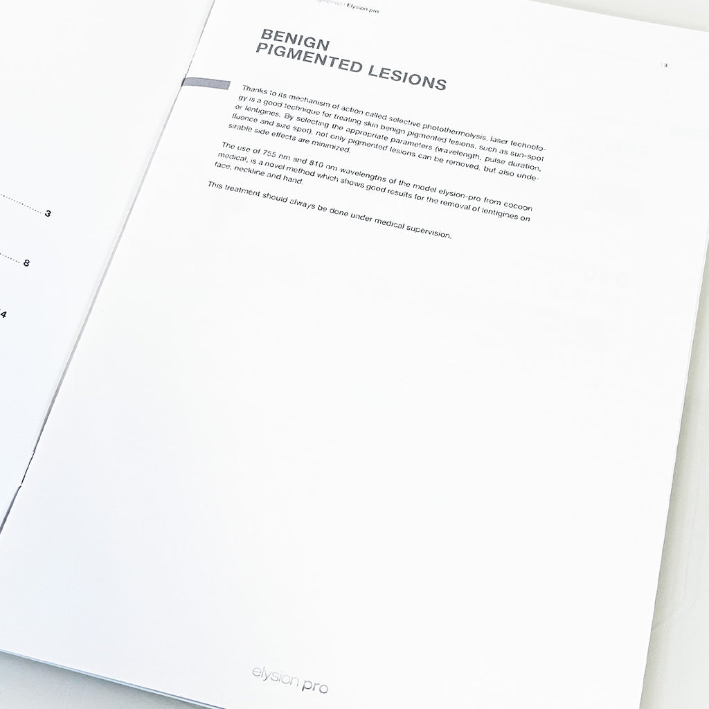 Cocoon Medical Laser Elysion Pro Quick Guide Lesion User Manual In 4 LANGUAGES
