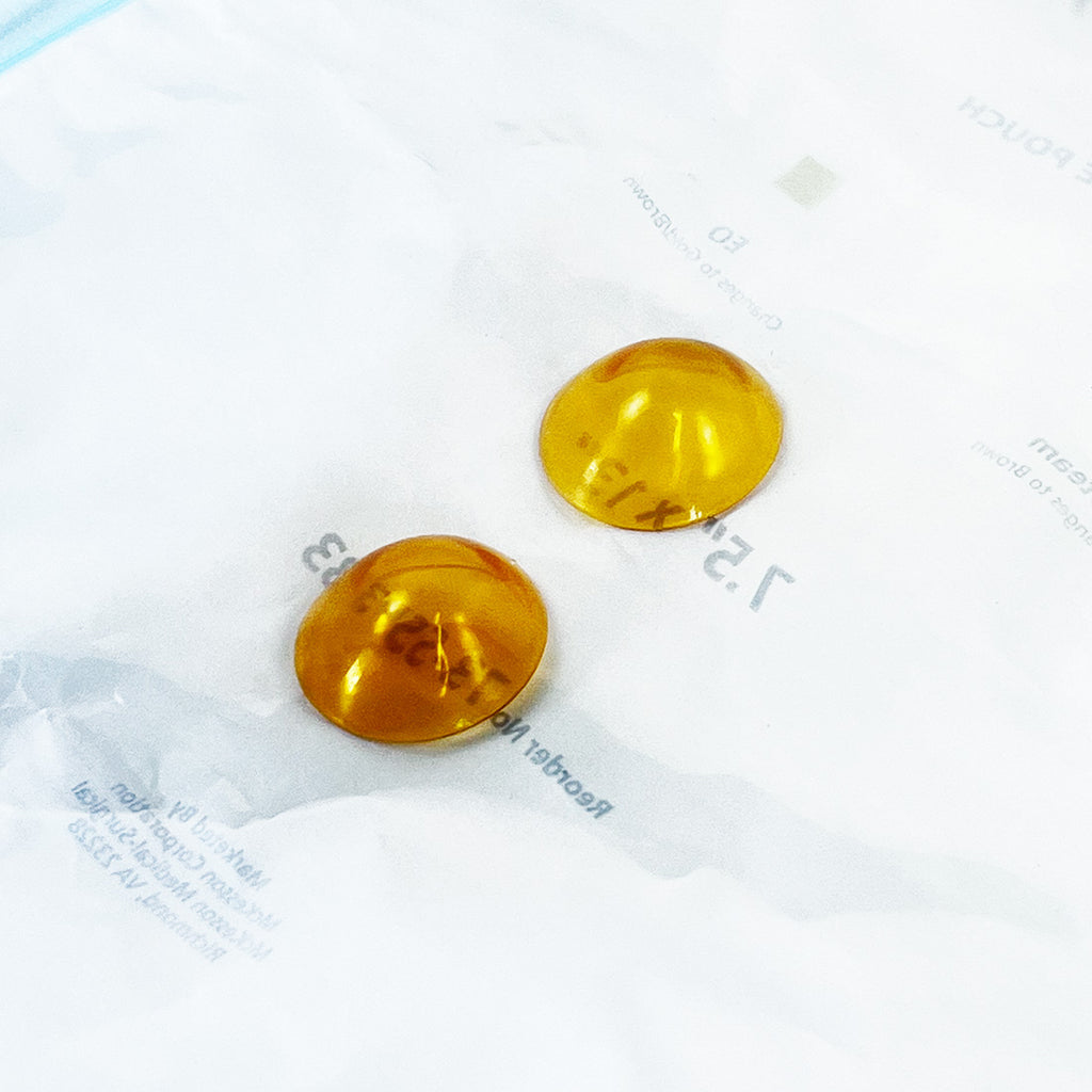 Inner Ocular Laser Patient Eyeshield Plastic Yellow Medium Size Eye Shield Set