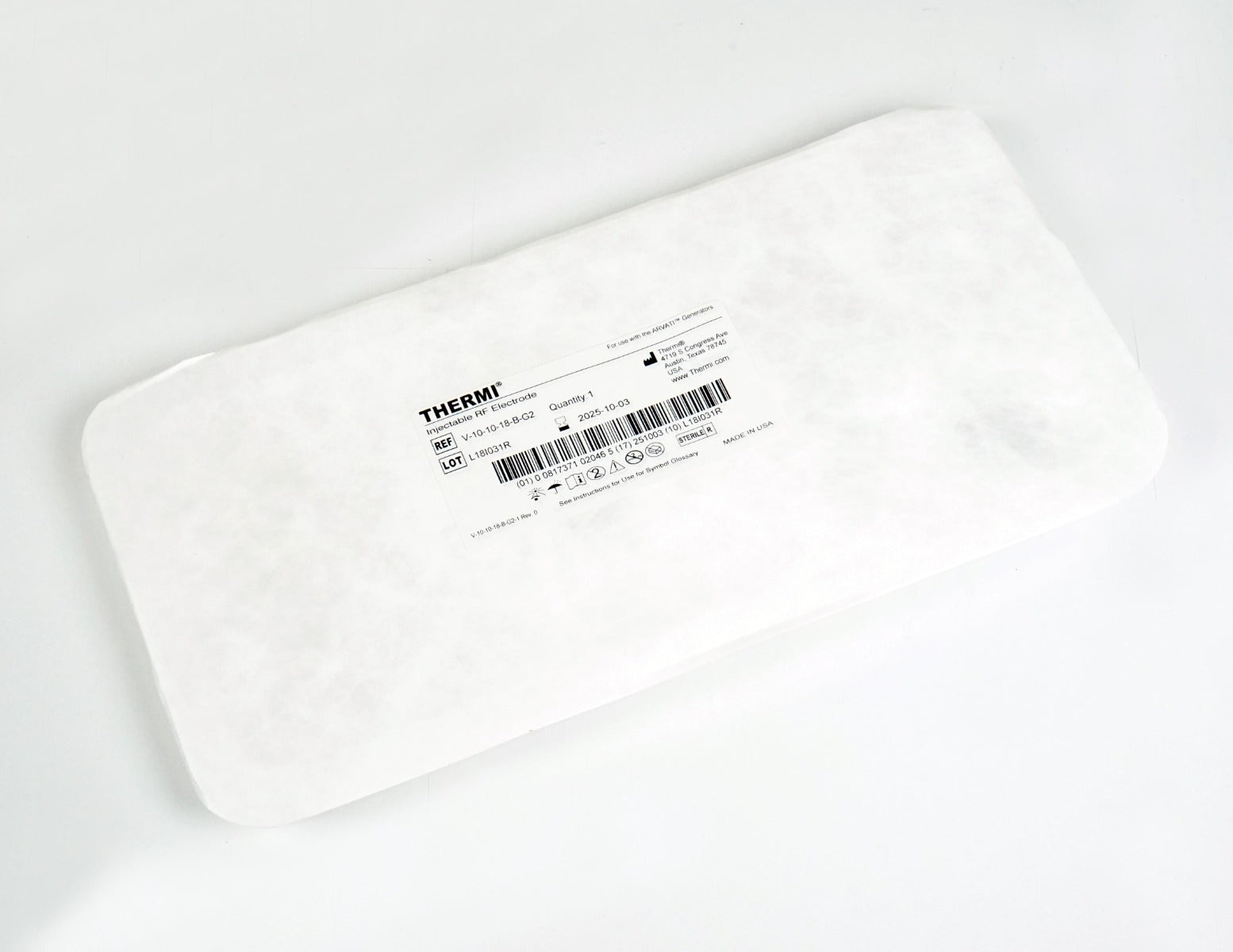 ThermiAesthetics Thermi Injectable RF Electrode Arvati Generator V-10-10-18-B-G2