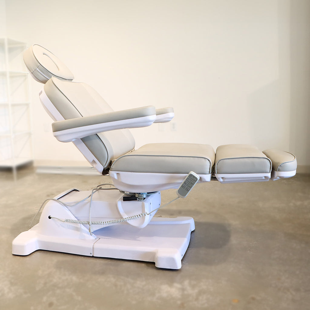 Light Beige Power Adjustable Beauty Spa Cosmetology Tattoo Medical Exam Bed DEMO