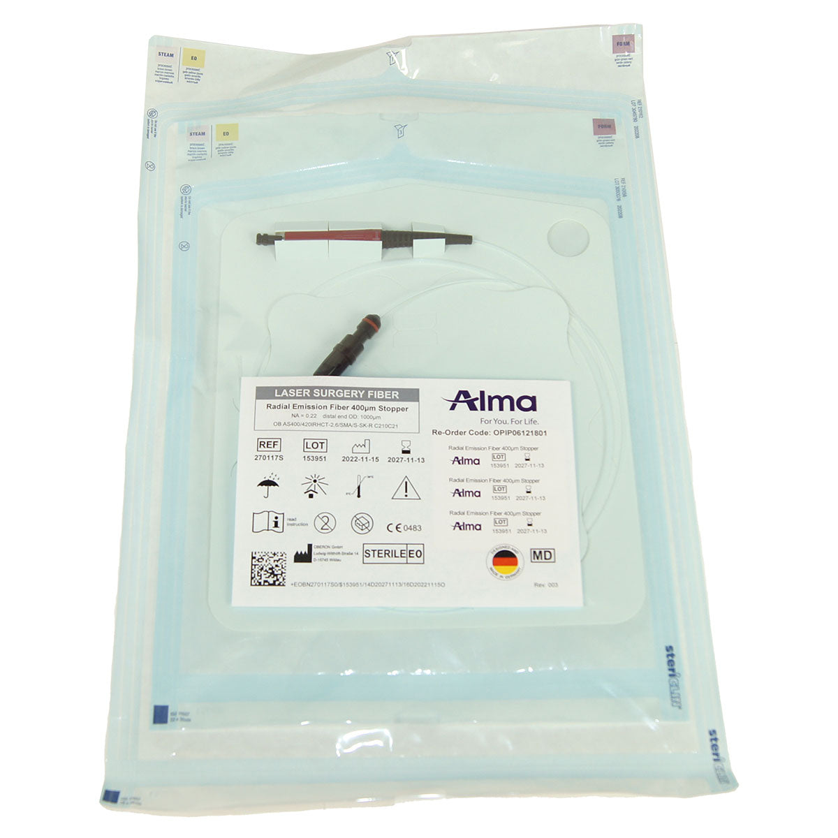 Alma Laser Surgery Fiber Radial Emission 400um Stopper OPIP06121801 270117S