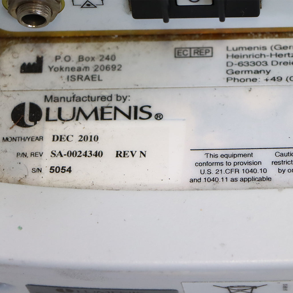 2010 Lumenis LightSheer Duet Laser High Speed HS 805nm ET Hair Removal 2 HP's