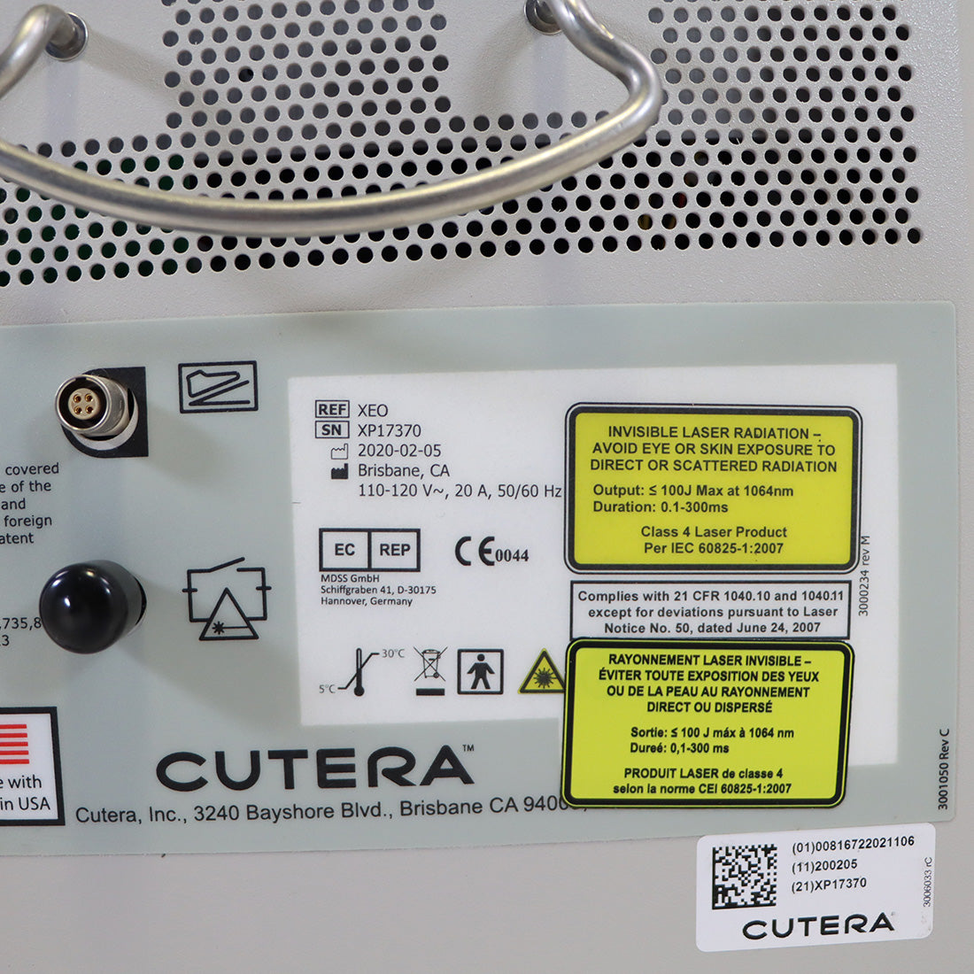 2020 Cutera XEO Nd YAG Laser Skin Rejuvenation Resurfacing Hair Removal Lesions