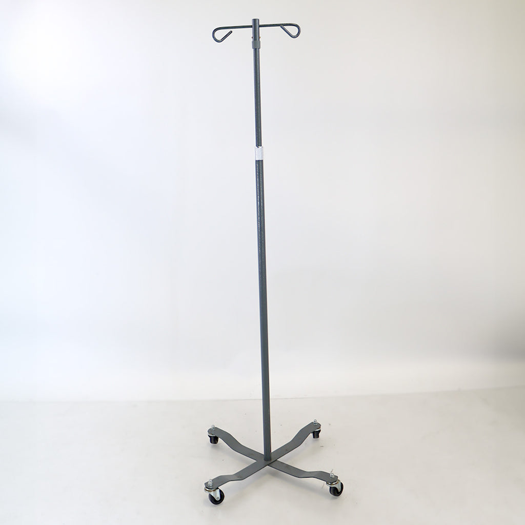 Rolling Aluminum Intravenous Stand IV Pole Adjustable Drip Bag Holder 4-Wheels