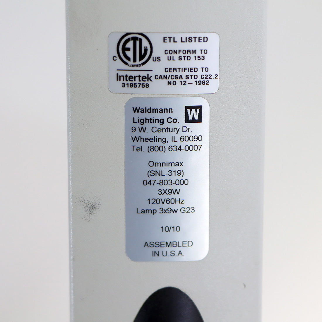 Waldmann Lighting Omnimax Rolling Magnifier Light Articulating Lamp SNL-319 3x9W