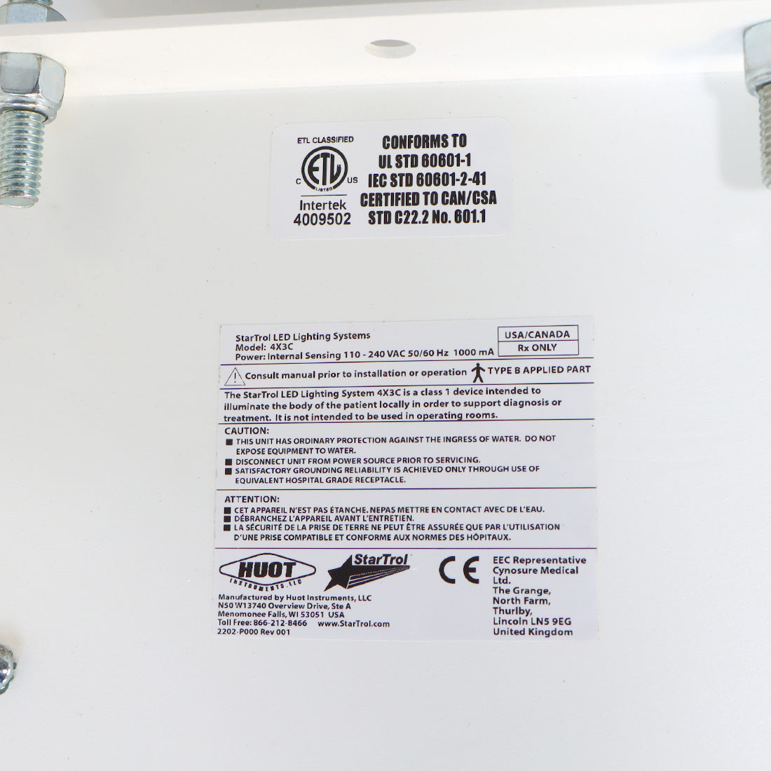 StarTrol 4X3C LED Ceiling Mount Exam Treatment Light 4X3-C Star Trol Lighting