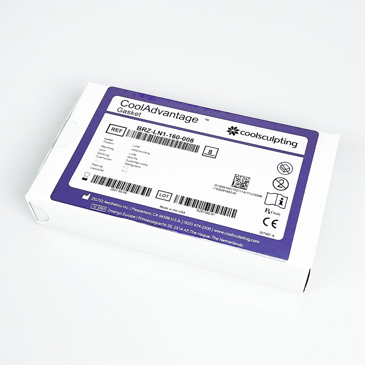 Zeltiq CoolSculpting CoolAdvantage Gasket BRZ-LN1-160-008 EXP-06/2024 8-Pack