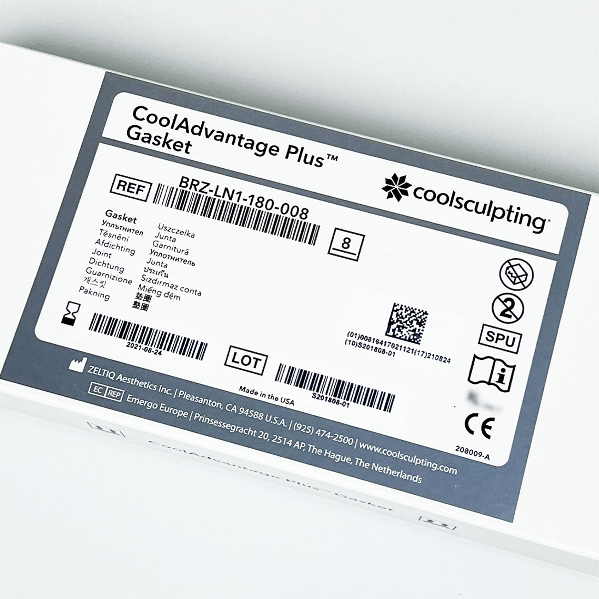 Zeltiq CoolSculpting BRZ-LN1-180-008 CoolAdvantage PLUS Gaskets 8-Pk Exp-08/21
