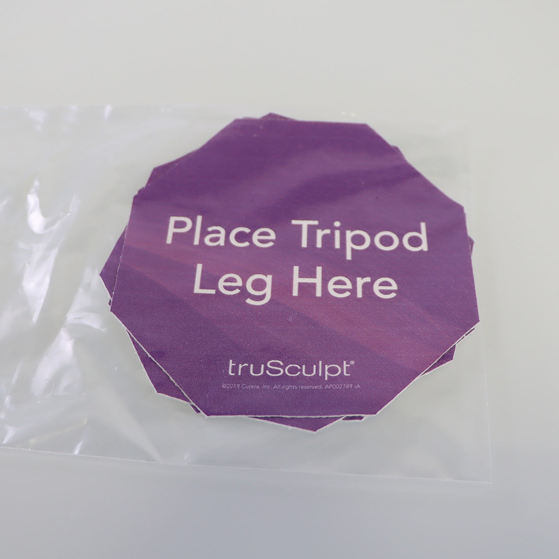 Cutera truSculpt "Place Tripod Leg Here" Floor Marker Placement Stickers (x3)