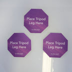 Cutera truSculpt "Place Tripod Leg Here" Floor Marker Placement Stickers (x3)