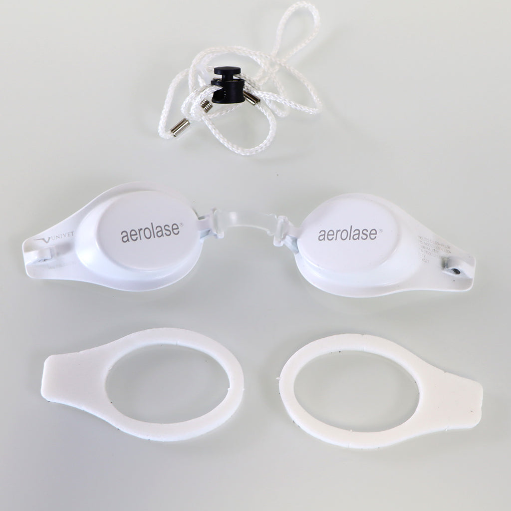 Univet Aerolase White Plastic Patient Laser Goggles Safety Eyewear 190-11000nm