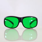 Laser Operator Eyewear Eye Safety Glasses Green Lens 600-700nm OD6+ Black w/Case