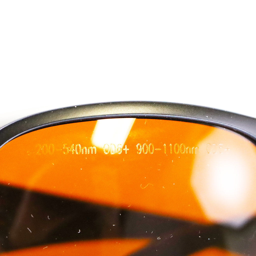 Laser Operator Eyewear Safety Glasses 200-540nm OD6+ 900-1070nm LB5 Orange Lens