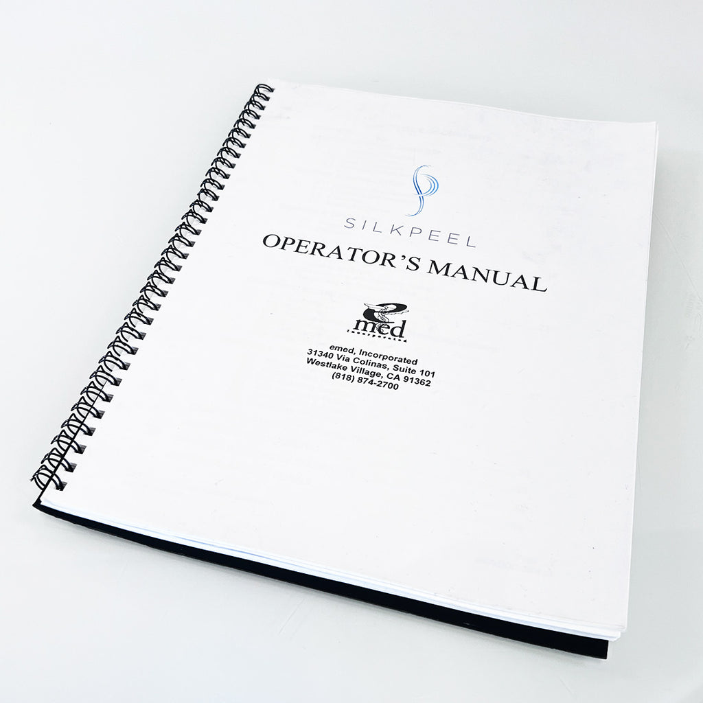 eMed SilkPeel MD Platinum Operator's Manual RCA-DOC-0204 v5 2008