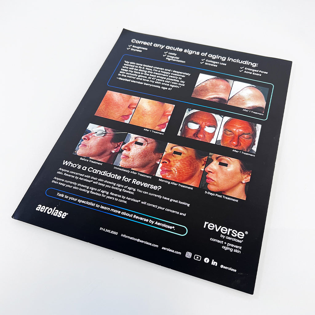 Aerolase REVERSE Correct Prevent Skin Aging Neo Era Elite Sheet Marketing Office