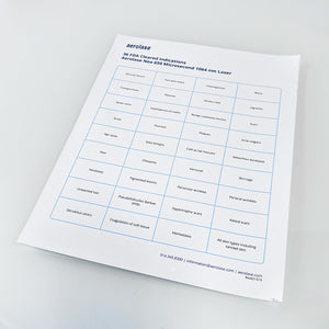 Aerolase Neo 650 Microsecond 1064nm Laser FDA Cleared Indications Cheat Sheet