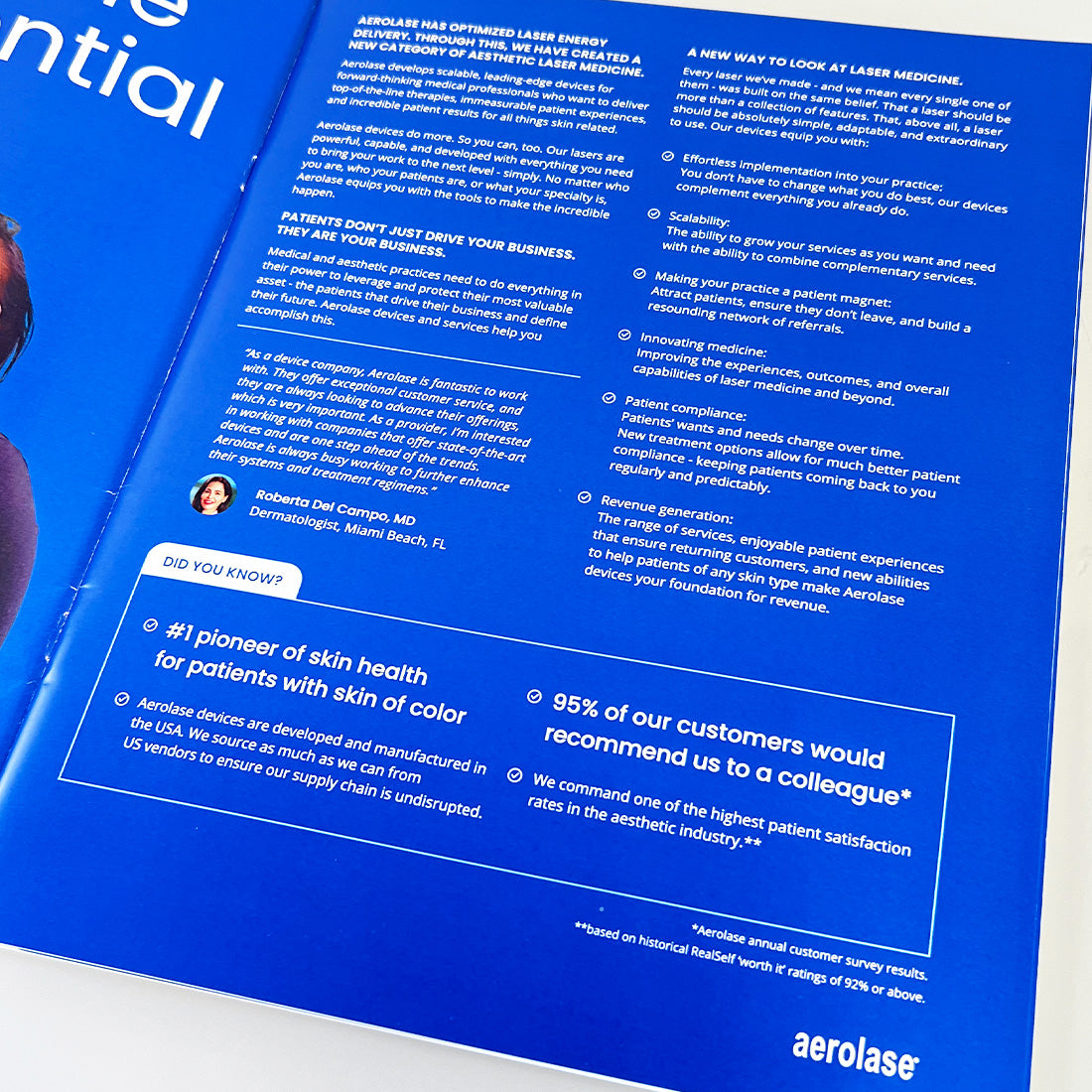 Aerolase Neo Elite Improve Skin Concerns Office Marketing Before After Photos Tri-Fold