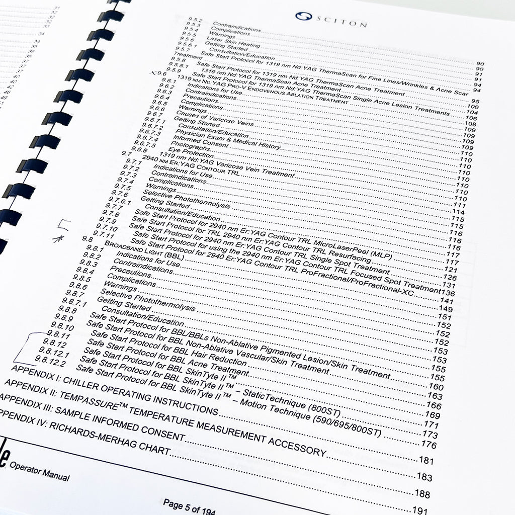 Sciton Joule Laser Operator User Manual Instruction Guide Book 194 Pages