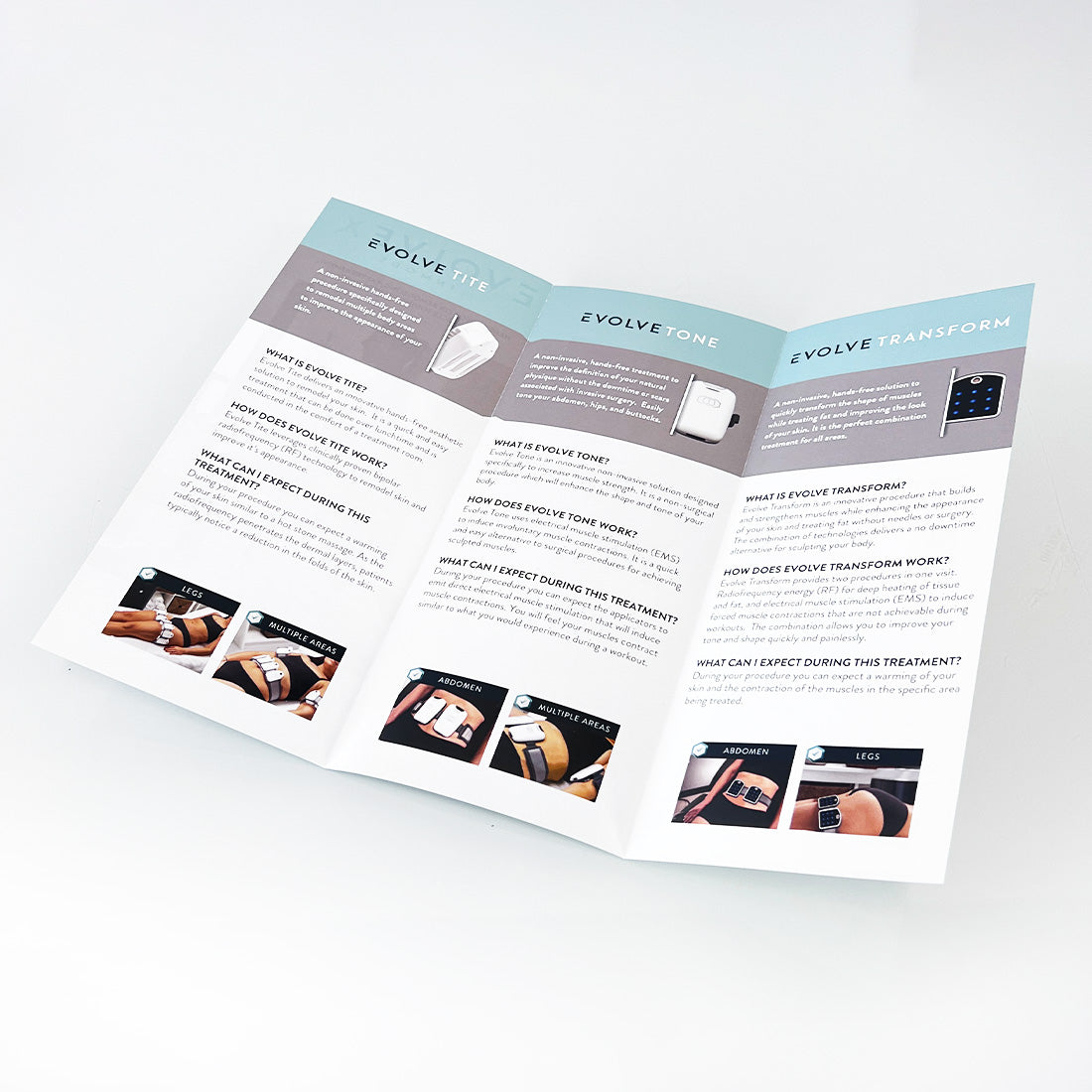InMode EvolveX Total Body Transforming Treatment Marketing Evolve X Pamphlet x12