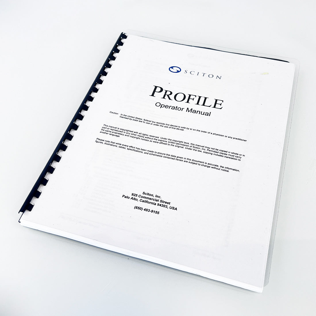 Sciton PROFILE Laser Operator Manual Operation User Training Treatment Guide 54p