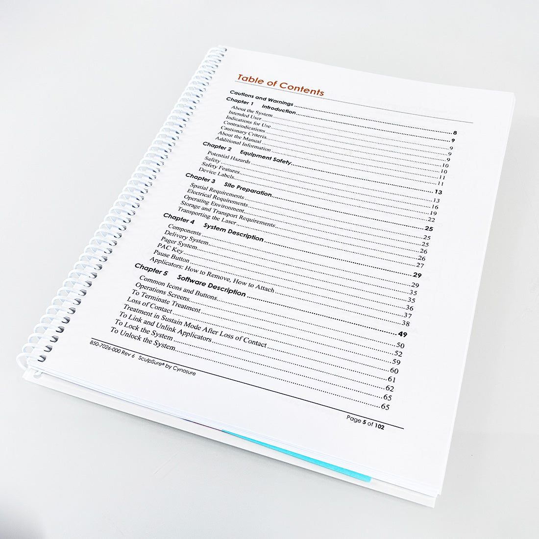 Cynosure SculpSure Diode Laser OPERATOR MANUAL Clinical Reference Guide 102 Pgs
