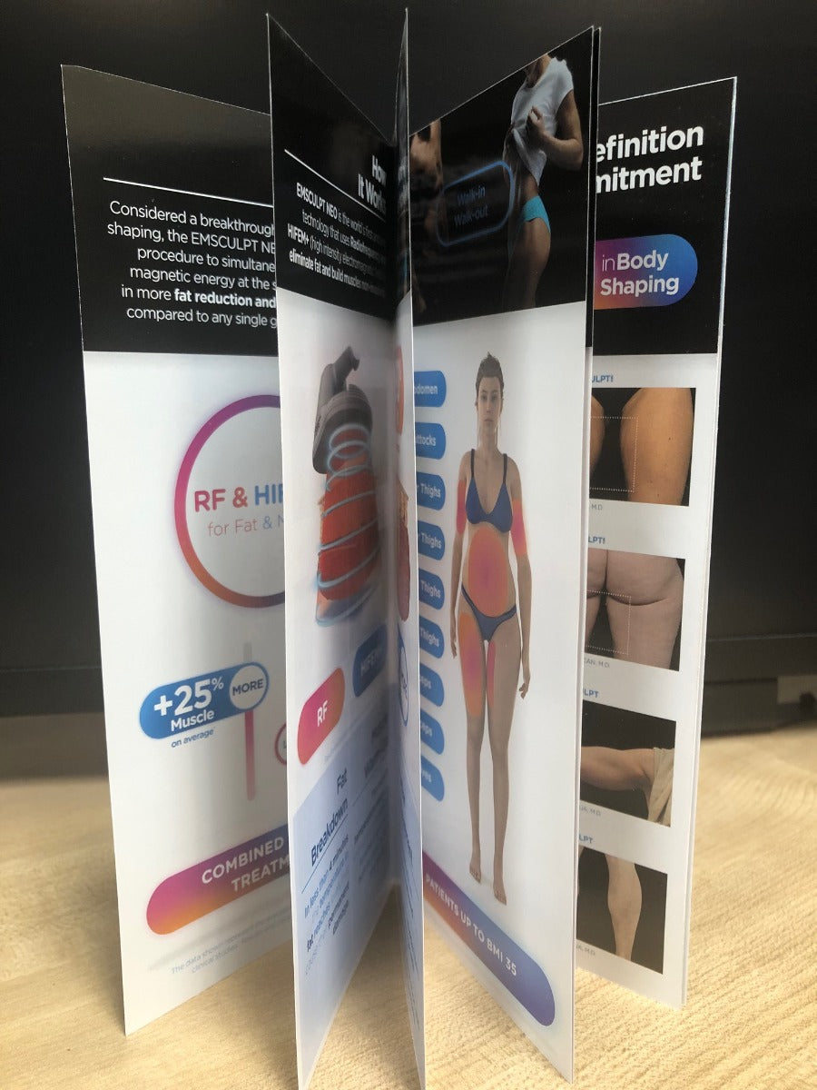 BTL EMSculpt NEO The One in Body Shaping Pamphlets Office Marketing 20-Pack