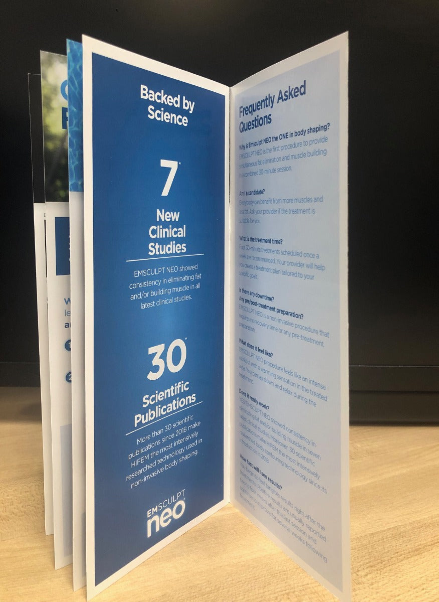 BTL EMSculpt NEO The One in Body Shaping Pamphlets Office Marketing 20-Pack